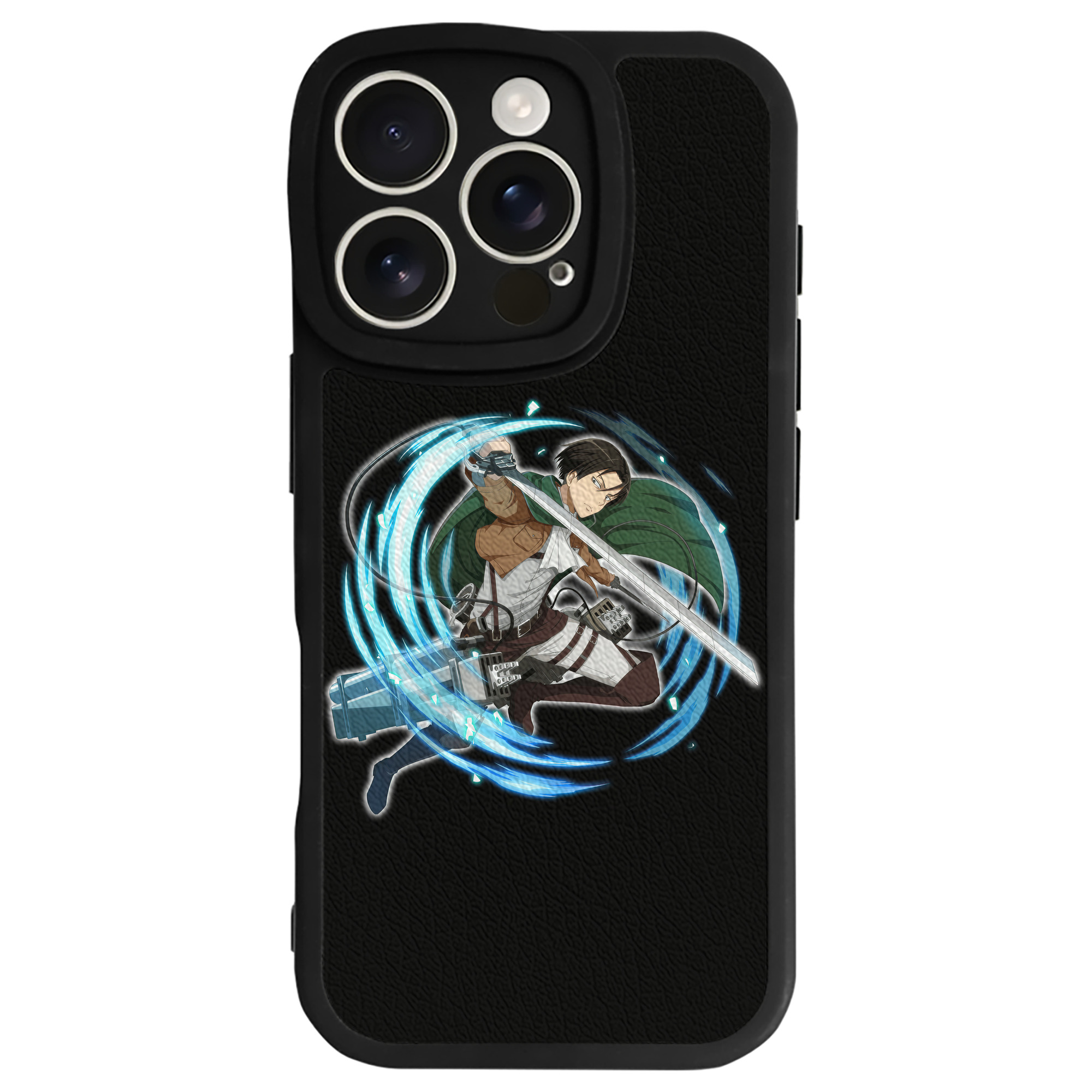 （画像用） 進撃の巨人 リヴァイ·アッカーマン Attack on Titan Levi Ackerman 【iPhone 16シリーズ対応】シリコンスマホケース（レザー調） 材質：シリコン